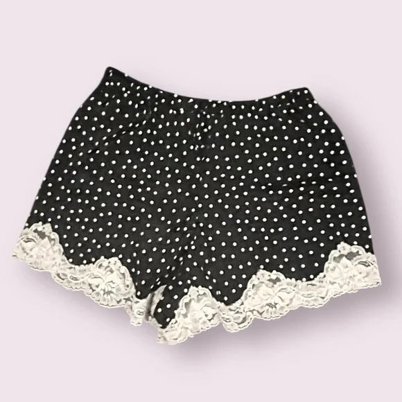 Vintage Victoria’s Secret 1980s Polka Dot Lace 3-Piece Set Robe Shorts Bra Small - Picture 11 of 16